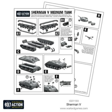 Sherman V — пластиковая масштабная модель танка для болтового действия 1:56/28 мм от Warlord