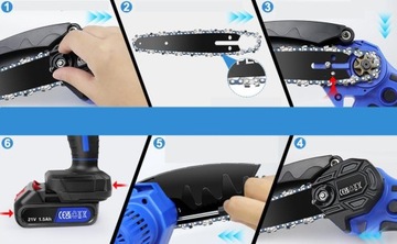 АККУМУЛЯТОРНАЯ ЦЕПНАЯ ПИЛА РУЧНАЯ ПИЛА ДЛЯ ВЕТОК ВЕТВОЧНАЯ ПИЛА 21V 2XAKU