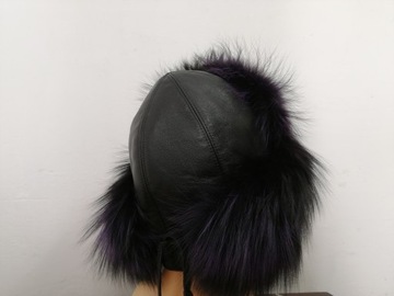 Шапка пилота с мехом лисы.