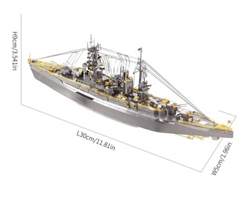 3D модель Piececool Metal Puzzle - Корабль Нагато