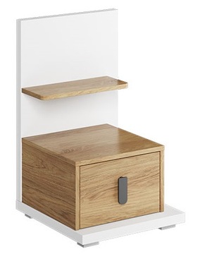 Stolik nocny SIMI MS-08P naturalny/biały