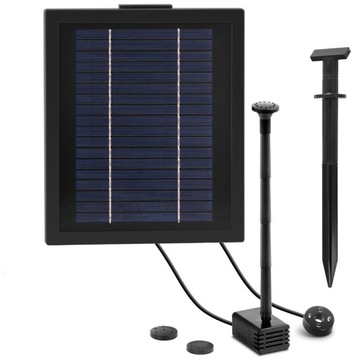 Fontanna pompa do oczka wodnego stawu solarna z baterią LED 250 l/h 0.75 m