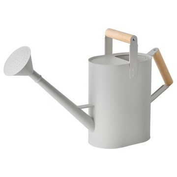 IKEA SALLADSKAL konewka duża metalowa jasnoszary 9L stylowa