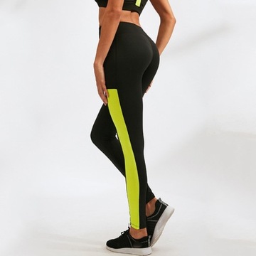 Damskie legginsy do jogi Boczna kieszeń Fitness Running Stretch Szybkoschnąca, XXL