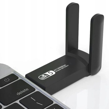 ВНЕШНИЙ адаптер сетевой карты WI-FI USB 3.0 1300 Мбит/с ДВОЙНАЯ 2 антенны 5 ГГц