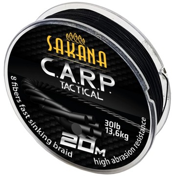 PLECIONKA PRZYPON SAKANA CZARNA 40lb/20m !!!