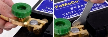 BASS PROSTOWNIK SAMOCHODOWY 6/12V Z ROZRUCHEM 75A + KLEMA WYŁĄCZNIK MASY