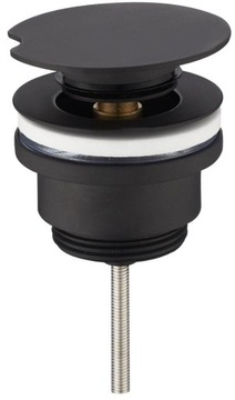 Korek umywalkowy 62 mm bez przelewu, matowo-czarny