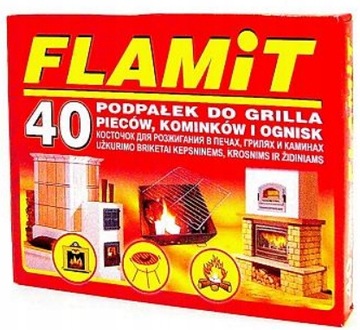 Podpałka FLAMIT (40kostek) do grila kominka