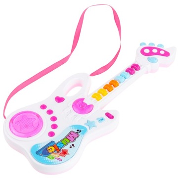 ИНТЕРАКТИВНАЯ РОК-ГИТАРА ДЛЯ ДЕТЕЙ С ОСВЕЩЕНИЕМ ИГРОВОЙ МУЗЫКАЛЬНЫЙ ИНСТРУМЕНТ LED