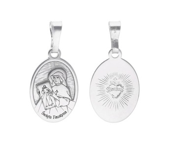 Srebrny medalik Ag 925 Św. Faustyna MDC019
