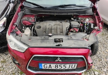 Mitsubishi ASX I SUV 1.8 DID MIVEC 150KM 2013 Mitsubishi ASX I rej 2014r, SALON POLSKA. 1.8Diesel. 4x4. Uszkodzony lewy, zdjęcie 4