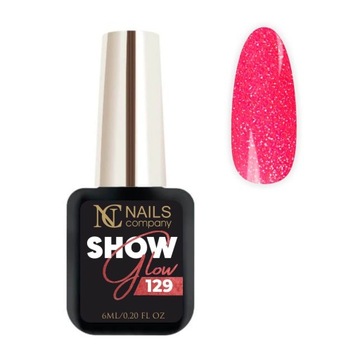 Show Glow 129 Nails Company lakier hybrydowy brokatowy 6ml