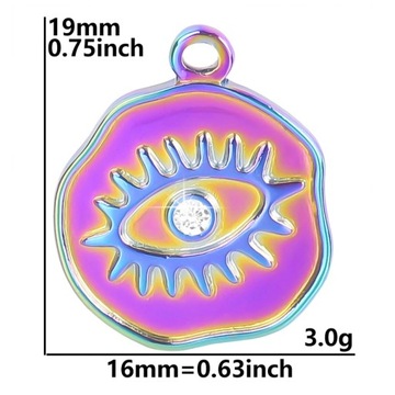3 sztuk Ojo Turco Charms dla elementy do wyrobu biżuterii nieregularne okrą