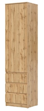 SZAFKA SŁUPEK REGAŁ PÓŁSZAFA SZUFLADY DRZWI DĄB WOTAN MAT 50cm STERN SHKYA1