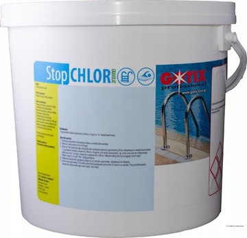 ANTYCHLOR DO BASENU STOPCHLOR - TIOSIARCZAN 5KG GOTIX + PORADNIK