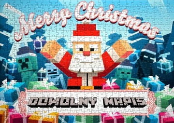 Puzzle MINECRAFT z TWOIM NAPISEM 252 EL