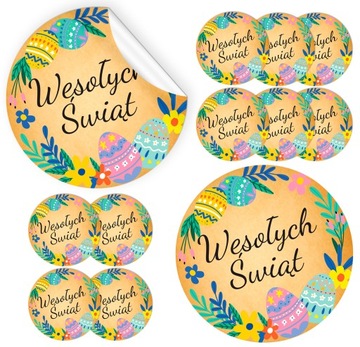 Naklejki Wesołych Świąt Wielkanoc, Upominek 48x