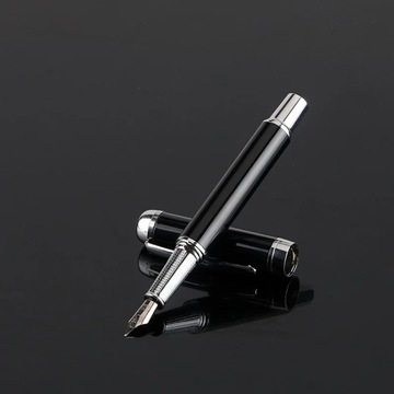 Luxury Metal Fountain Pen 0.5mm Write Silver