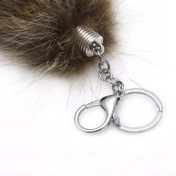 КУЛОН ИЗ МЕХОВОГО ПОМПОНА ДЛЯ СУМКИ