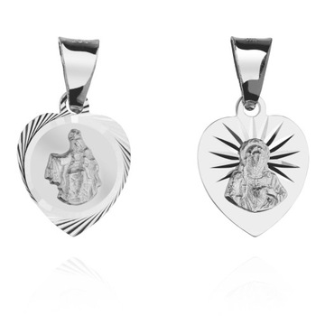 СЕРЕБРЯНЫЙ СКАПЛЕР МЕДАЛИТ СКАПЛЕР В СЕРДЦЕ 925