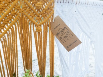 Подвесная подставка для цветов макраме DOUBLE BOHO из веревки