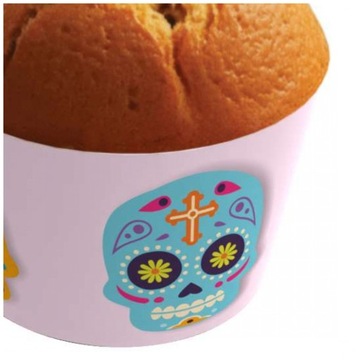 крышки для кексов, чашки для кексов на Хэллоуин, DIA DE LOS MUERTOS, мексиканские x6