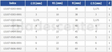 Спиральная фреза VHM Z=1 H1=10xH=38xd=3xD=3 /1