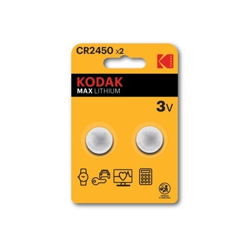 Baterie CR2450 litowa KODAK 2 szt. CR2