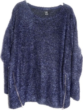 SWETEREK BOUCLE Z ZAMKAMI F&F GRANAT ROZM. 46
