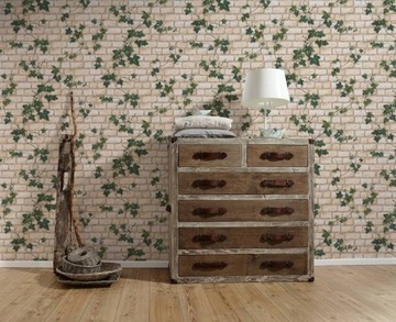 Экологические 3D обои Плющ на кирпичной стене