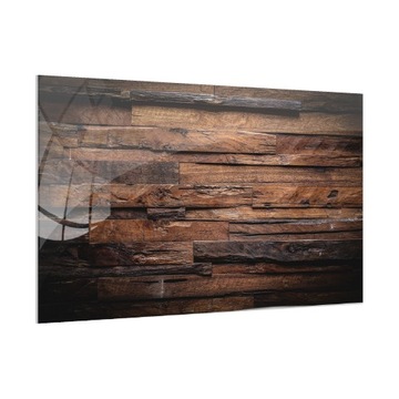 Szklana tablica magnetyczna CIEMNE DREWNO 90x60cm