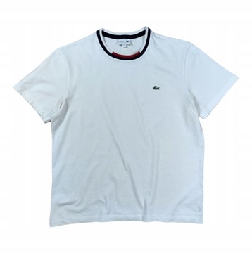 Koszulka T-shirt LACOSTE Biała Męska Regular XL