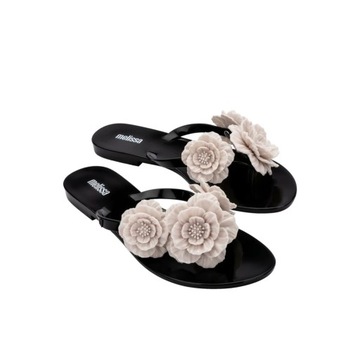 Melissa Japonki Damskie Harmonic Springtime Czarne Beżowe 39