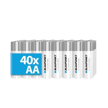 BATERIE ALKALICZNE PALUSZKI AA BLAUPUNKT 40x NAJWYDAJNIEJSZE