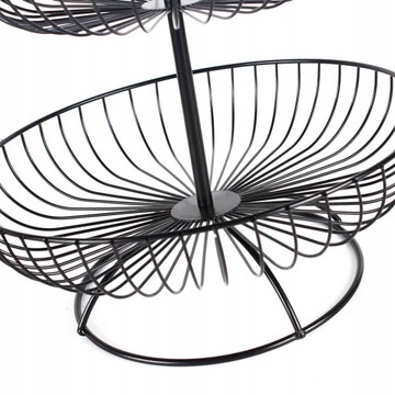 Корзина для фруктов из черного металла.