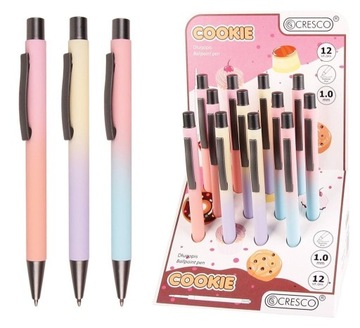 DŁUGOPIS AUTOMATYCZNY COOKIE (12SZT), CRESCO
