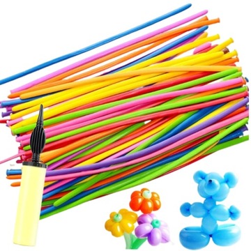 Balony do modelowania 100 sztuk + POMPKA