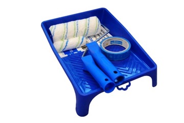 BLUE DOLPHIN WAŁKI DO MALOWANIA MICROFIBRA 18 cm I 10 CM Z KUWETĄ + TAŚMA
