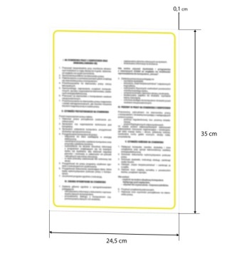 Инструкция по обеспечению пожарной безопасности - плита ПВХ 24,5х35см, несветящаяся.