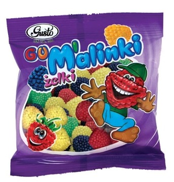 GUSTO ŻELKI MALINKI KOLOROWE 80G