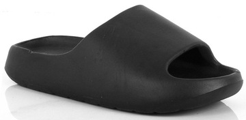 8139 ЧЕРНЫЕ РЕЗИНОВЫЕ ШЛЕПАНЦЫ, ТОЛСТАЯ ПОДОШВА 37
