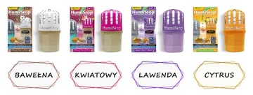 HUMISTOP WKŁAD ZAPAS DO POCHŁANIACZA WILGOCI X 5 MIX + ZAWIESZKA ZAPACHOWA