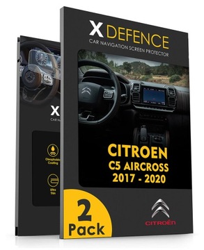 2w1 SZKŁO OCHRONNE NA NAWIGACJĘ EKRAN DO CITROEN C5 AIRCROSS 2017-2020