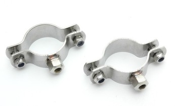 N1 OBEJMA RURY NIERDZEWNA DN25 FI 28,0 mm Z NAKR. M8 UCHWYT DWUCZĘŚC. INOX