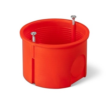 Puszka podtynkowa 60mm z wkrętami czerwona 100 szt