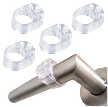 SILIKONOWY ODBOJNIK NA DRZWI KLAMKĘ OSŁONA OGRANICZNIK 4 szt