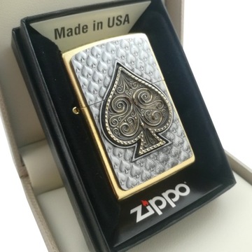 ЗАЖИГАЛКА ZIPPO PIK, ЗОЛОТОЙ СЕРТИФИКАТ 24 КАРАТА