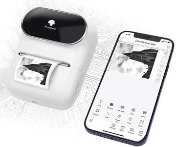 Белый мини-термопринтер для самоклеящихся этикеток Phomemo M110