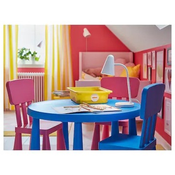 IKEA LACK Stolik+ MAMMUT 4 Krzesełka róż dziecięcy